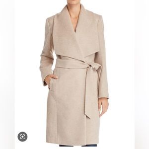 Cole Haan Womens Draped Wool Coat
